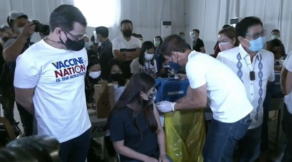 Vaccination of front-line staff has been carried out in the Philippines