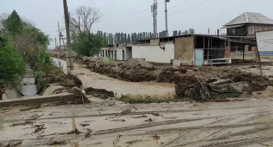 About 1,500 people were evacuated after an embankment burst in Kyrgyzstan