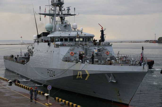 The British patrol ship Trent visited the Ukrainian port of Odessa