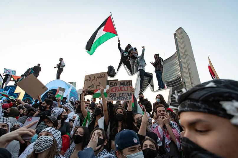 Demonstrations in solidarity with Palestinians have broken out in many places in Canada