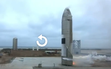 The SpaceX Starship prototype landed successfully during a test flight