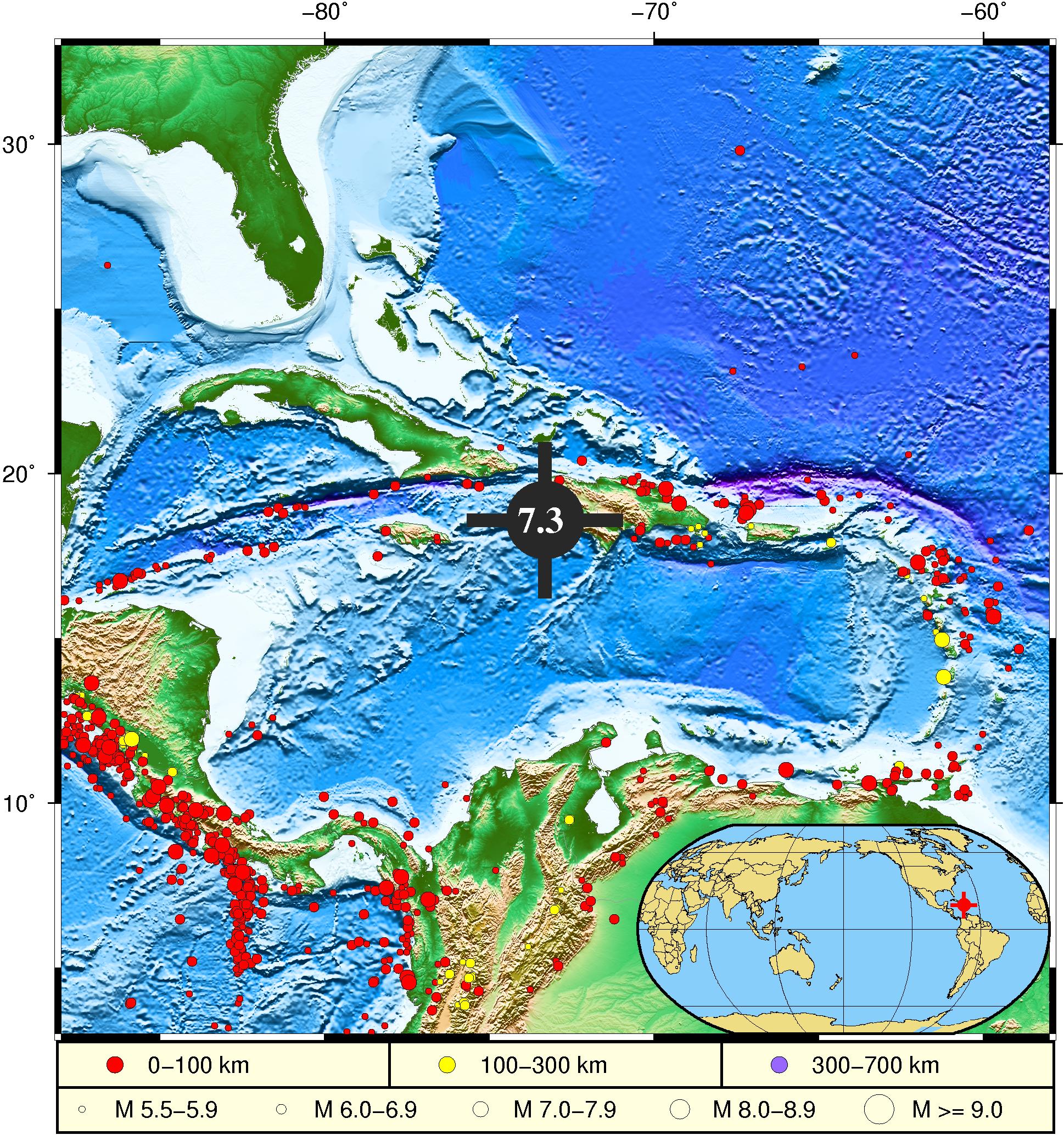 Tsunami Warning Center, Ministry of Natural Resources: A 7.3-magnitude earthquake in Haiti could trigger a local tsunami that would not affect others
