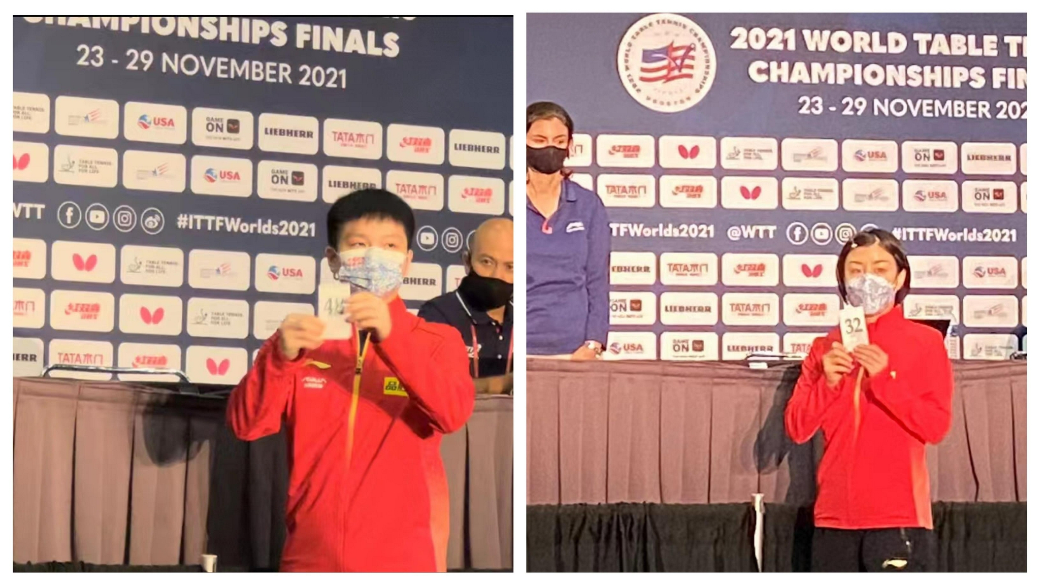 Houston World Table Tennis Championships held a lottery ceremony