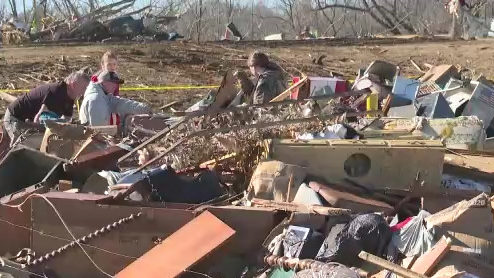 Tornadoes hit many states in the United States, killing at least 88 people in the United States